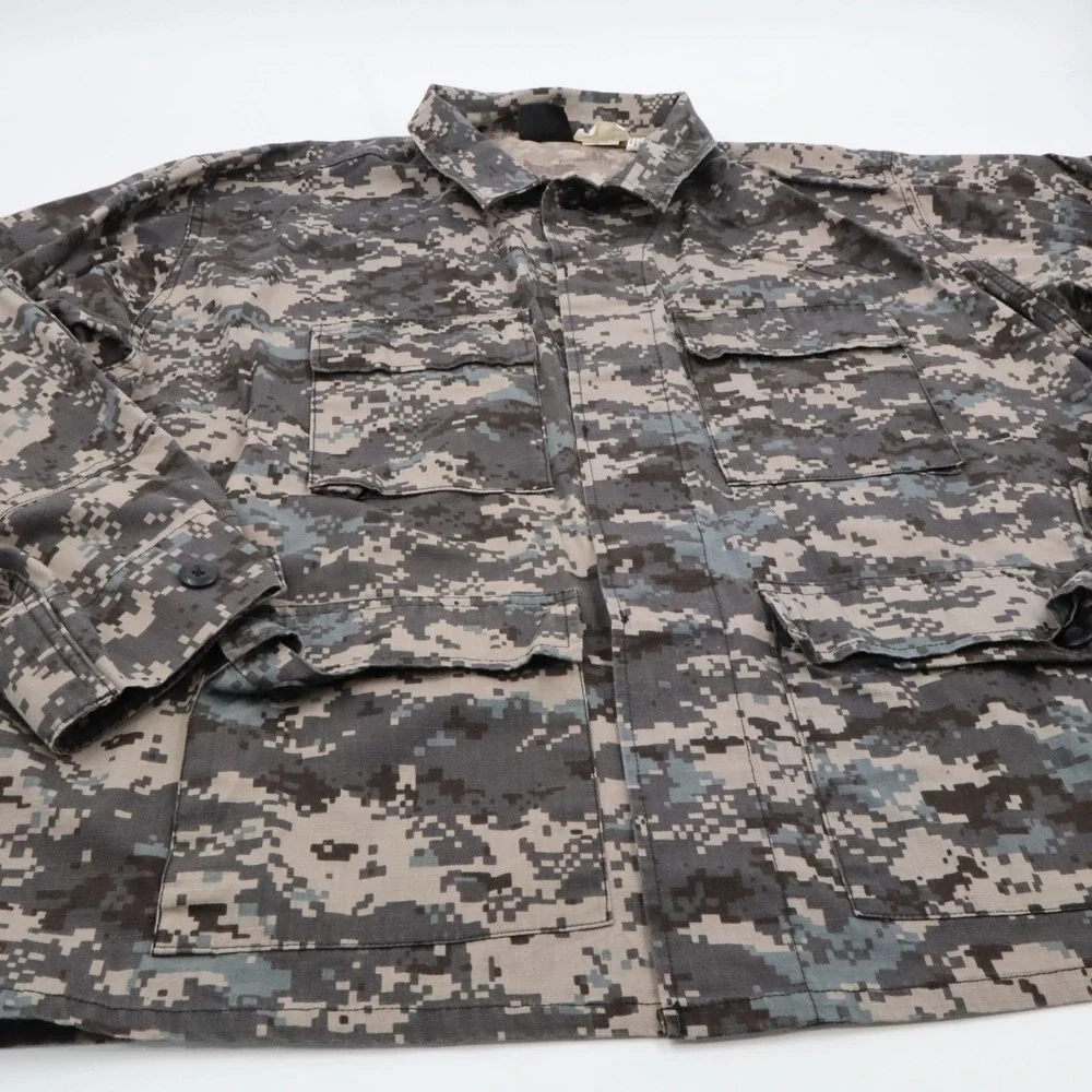 Genuine Gear Combat Coat Mens 2XL Grey Digital Camo‎ Tactical Ripstop Jacket